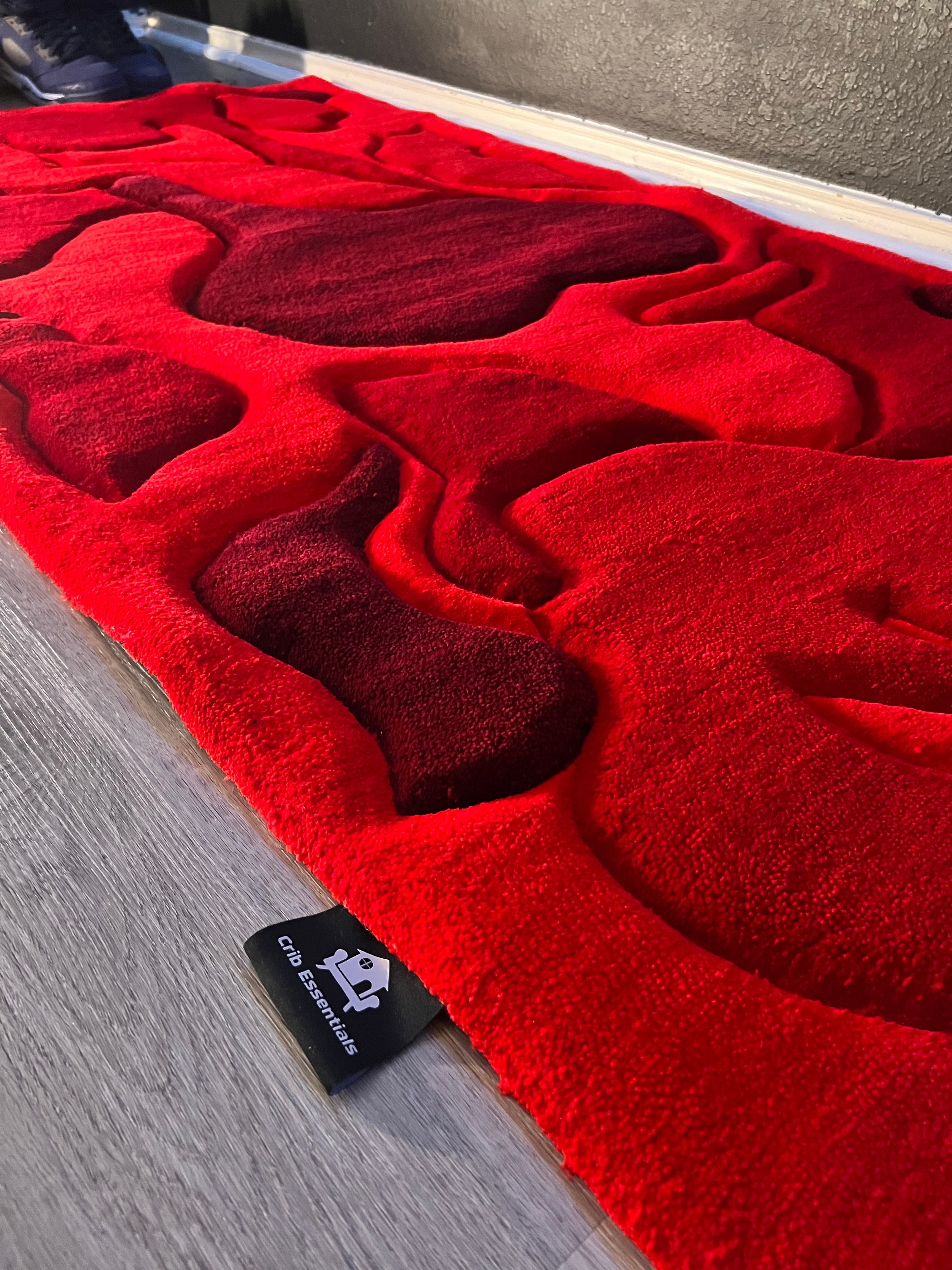 Red Bape Area Rug