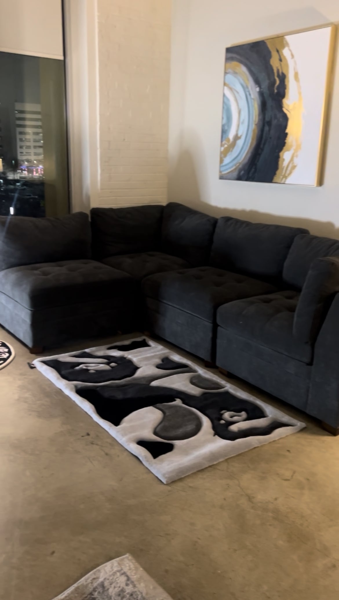 Grey Bape Area Rug