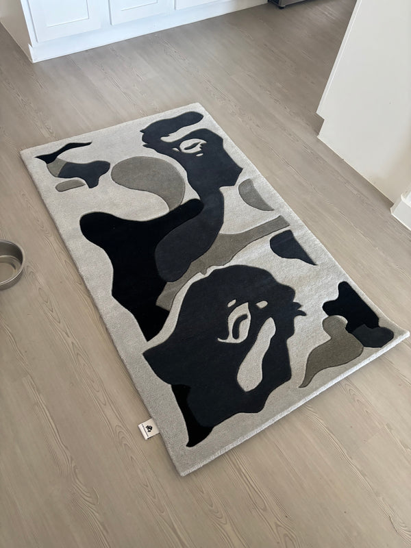 Grey Bape Area Rug